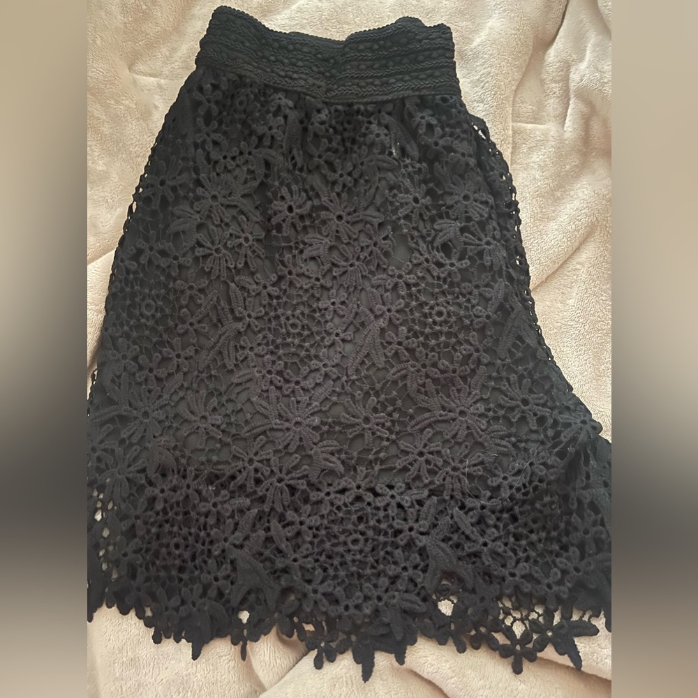 Black lace shorts